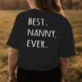 Best Nanny Ever Worlds Greatest Womens Back Print T-shirt Funny Gifts