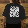 Bible Study Club Groovy Religious Christian Hippie Womens Back Print T-shirt Unique Gifts