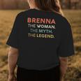 Brenna The Woman The Myth Legend Name Personalized Women Womens Back Print T-shirt Funny Gifts