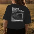 Cheree Nutrition Facts Name Named Funny Womens Back Print T-shirt Funny Gifts