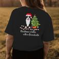 Christmas Bernedoodle Mom Dad Grandma Women's T-shirt Back Print Unique Gifts