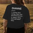 Dianne Definition Personalized Custom Name Loving Kind Womens Back Print T-shirt Funny Gifts