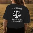 I Survived Law School Jd 2023 Law School Graduation Graduate Gift For Womens Women's Crewneck Short Sleeve Back Print T-shirt Personalized Gifts