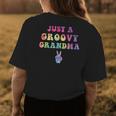 Just A Groovy Grandma Tie Dye Hippie Mom Boho Peace Sign Women's T-shirt Back Print Unique Gifts