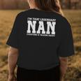 Nan Personal Name Women Girl Funny Nan Womens Back Print T-shirt Unique Gifts