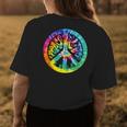 Peace Sign Love Tie Dye 60S 70S Hippie Costume Girls Women Womens Back Print T-shirt Unique Gifts