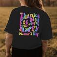 Wavy Groovy Thanks For Not Swallowing Us Happy Mothers Day Women's Crewneck Short Sleeve Back Print T-shirt Personalized Gifts
