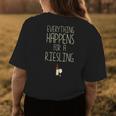 Wine Lover Riesling Pun Saying Womens Drinking Women's T-shirt Back Print Unique Gifts