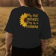 Womens My First Mothers Day As A Grandma Sunflower Mothers Day Womens Back Print T-shirt Unique Gifts