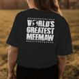 Worlds Greatest MeemawBest Ever Award Gift Womens Back Print T-shirt Funny Gifts