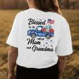 4Th July American Flag Patriotic Blessed Mom Grandma For Women Women's T-shirt Back Print Unique Gifts
