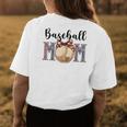 Baseball Mom Messy Bun Funny Baseball Mothers Day 2023 Womens Back Print T-shirt Unique Gifts