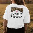 Cowboys And Tequila Western Funny Tequila Drinking Lover Womens Back Print T-shirt Unique Gifts