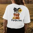 Sunflower Papillon Mom Dog Lover Women's T-shirt Back Print Unique Gifts