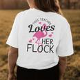 Teacher Flamingo This Teacher Loves Her Flock Women's T-shirt Back Print Unique Gifts