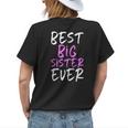 Best Big Sister Ever Cool Funny Womens Back Print T-shirt Gifts for Her
