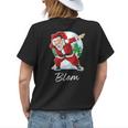 Blom Name Gift Santa Blom Womens Back Print T-shirt Gifts for Her
