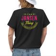Its A Jansen Thing You Wouldnt Understand Shirt Personalized Name Gifts With Name Printed Jansen Womens Back Print T-shirt Gifts for Her
