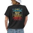 May 1976 The Man Myth Legend 47 Year Old Birthday Gifts Womens Back Print T-shirt Gifts for Her