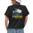Proud Grandma Down Syndrome Awareness Blue Yellow Ribbon Women's T-shirt Back Print Gifts for Her