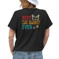 Vintage Best Cat Nanny Ever Family Pet Kitten Lover Gift For Womens Womens Back Print T-shirt Gifts for Her