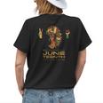 Womens Peace Love Junenth Black Pride Freedom 4Th Of July 1865 Womens Back Print T-shirt Gifts for Her