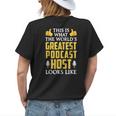 Worlds Greatest Podcast Host Thank You Gift Womens Back Print T-shirt Gifts for Her
