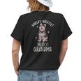 Worlds Greatest Siberian Husky Grandma Dog Pet Lover Women's T-shirt Back Print Gifts for Her