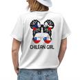 Chilean Girl Messy Hair Chile Pride Patriotic Womens Kids Women's T-shirt Back Print Gifts for Her