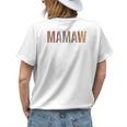 Mamaw Leopard Print Mom Cute Grandma Women's T-shirt Back Print Gifts for Her