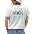 Wife Mom Boss Funny Mommy Wifey Happy Mothers Day Gift Womens Back Print T-shirt Gifts for Her