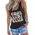 Cool Aunt Club Funny Retro Groovy Cool Aunt Club Aunties Women Flowy Tank