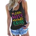 Cute Little Miss Mardi Gras 2023 Beads Womens Girls Kids Women Flowy Tank