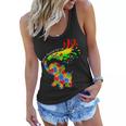 Elephant Autism Different Not Less Be Kind Puzzle Piece Mom Women Flowy Tank