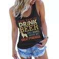 Great Pyrenees Dad Drink Beer Hang With Dog Funny Vintage Women Flowy Tank