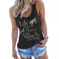 Life Is Too Short To Only Rescue One Dog Foster Mom Gift Women Flowy Tank