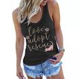 Love Adopt Rescue Cat Pet Owner Rescue Mom Or Dad Women Flowy Tank