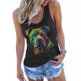 Pit Bull Mom Dog Lover Colorful Artistic Pitbull Owner Women Women Flowy Tank