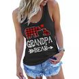 Red Plaid Grandpa Bear Christmas Pajama Matching Family Women Flowy Tank