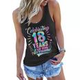 Womens Celebrating 18 Year Of Being Awesome With Tie-Dye Graphic Women Flowy Tank