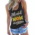 Womens Mothers Day Blessed To Be Called Mom Grandma Flower Funny Women Flowy Tank