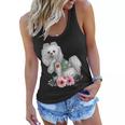 Womens Pomeranian I Love Mom Tattoo Dog Funny Mothers Day Women Flowy Tank