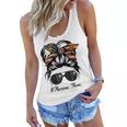 Marine Life Marine Mom Military Messy Bun Marine Wife Gift For Womens Women Flowy Tank