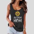 Autism Mom Gift Puzzle Piece Sunflower Autism Awareness Women Flowy Tank