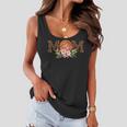 Basketball Mom Leopard Floral Mothers Day Gift Shirt Women Flowy Tank