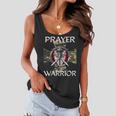 Christian Prayer Warrior Green Camo Cross Religious Messages Women Flowy Tank
