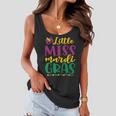 Cute Little Miss Mardi Gras 2023 Beads Womens Girls Kids Women Flowy Tank