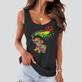 Elephant Autism Different Not Less Be Kind Puzzle Piece Mom Women Flowy Tank