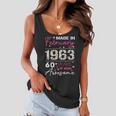 February Flower Made In 1963 60 Years Of Being Awesome Women Flowy Tank