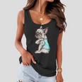 French Bulldog Tattoo I Love Mom Funny Dog Mothers Day Women Flowy Tank